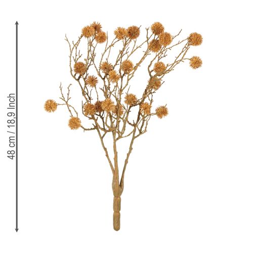 Artikel Dekozweig Amberbaum Baumfrüchte Deko Ockerbraun 48cm
