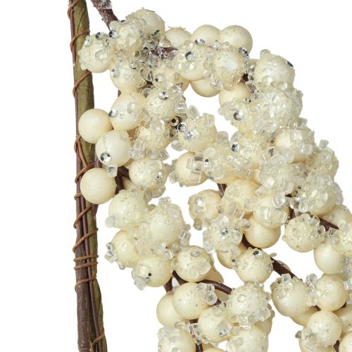 Artikel Dekozweig Schneebeeren Wintergirlande Creme 130cm