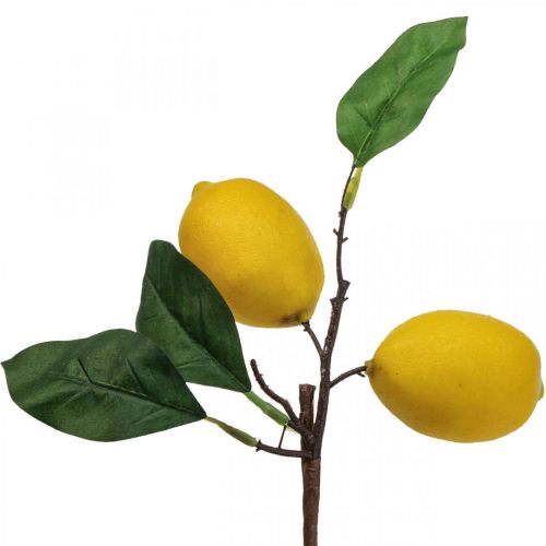 Dekozweig Mediterrane Deko Zitronen Künstlich 30cm