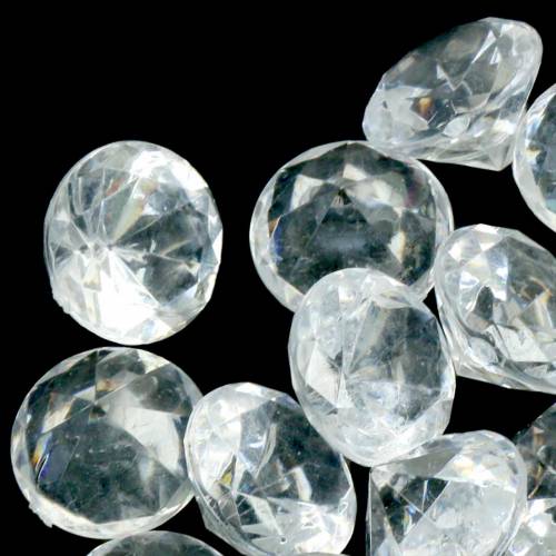 Floristik24 Dekosteine Diamant Klar Ø2,8cm 150g Tischdekoration