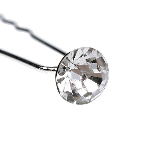 Floristik24 Diamantnadel Hochzeit Silber Ø8mm L7cm 20 St