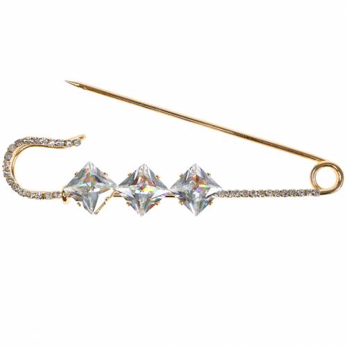 Artikel Sicherheitsnadel Schmucknadel Diamant Gold 2St