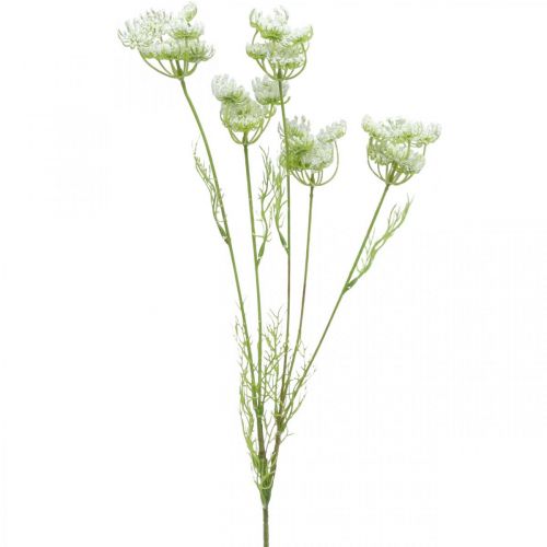 Artikel Dill blühend, Kunstpflanze, künstliche Kräuter Grün, Weiß L80cm