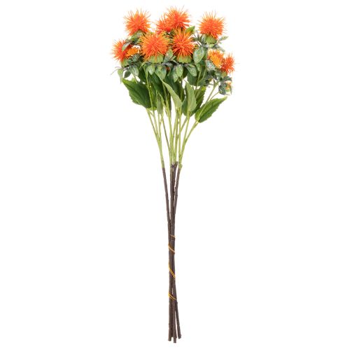 Künstliche Färberdistel orange 55cm für Wohnraumdeko und Vasen 4St | Floristik24.at