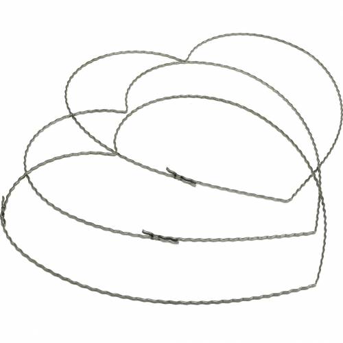 Artikel Drahtherzen 25cm Wellenringe Bindering für Türkranz 10 St
