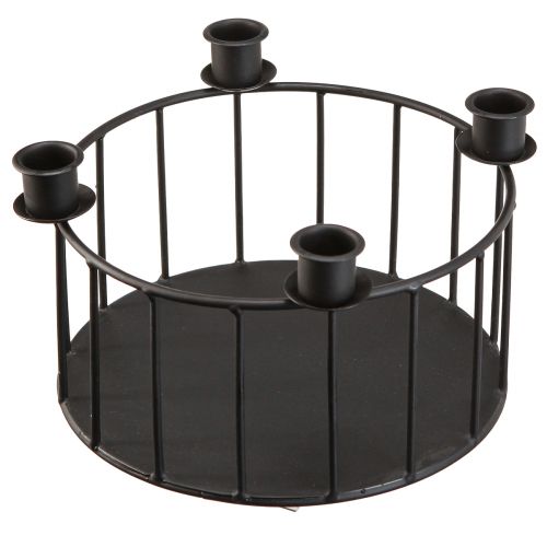 Artikel Drahtkorb Metall Dekokorb Kerzenhalter Schwarz Ø23,5cm