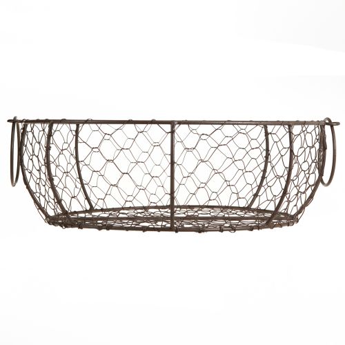 Artikel Drahtkorb Schale mit Henkel Braun Ø35/30/25cm Set 3St