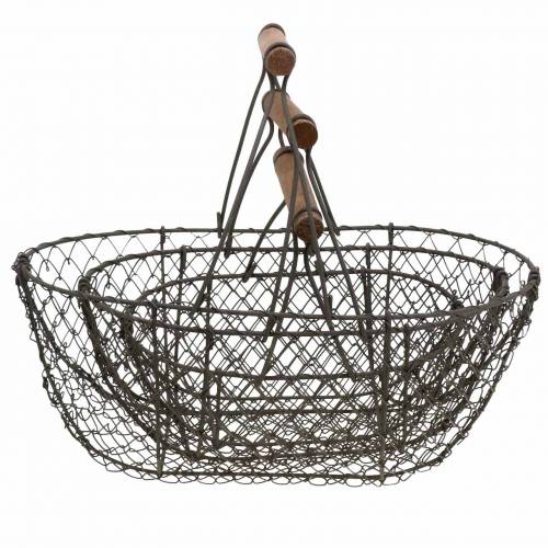 Artikel Drahtkorb mit Bügel Braun Metall 20/25/30cm 3er-Set
