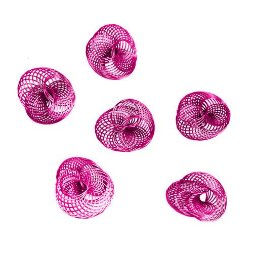 Floristik24 Drahträder Pink Ø4,5cm 6St