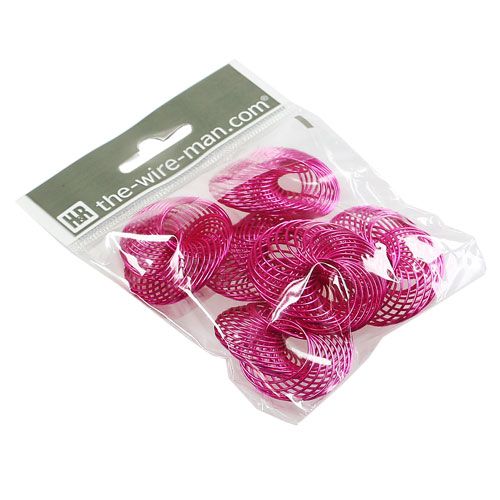 Floristik24 Drahträder Pink Ø4,5cm 6St