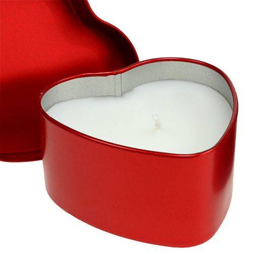Floristik24 Duftkerzen Herzform Rosa/Rot 7cm x3,5cm 2St