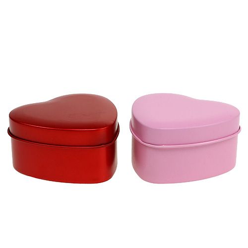 Floristik24 Duftkerzen Herzform Rosa/Rot 7cm x3,5cm 2St