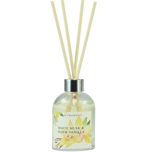 Duftstäbchen Raumduft Glas Vanille Weißer Moschus 100ml