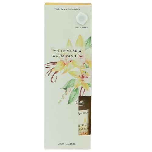 Artikel Duftstäbchen Raumduft Glas Vanille Weißer Moschus 100ml