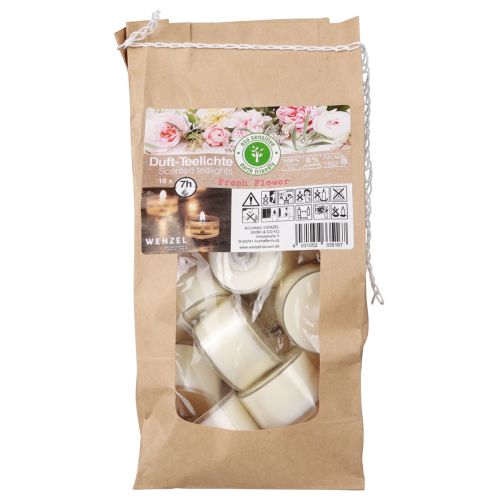 Artikel Duftteelichter Fresh Flower Duft Teelichter Weiß Ø25cm 7h 18 St