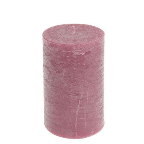 Durchgefärbte Kerzen Altrosa 85x150mm 2St