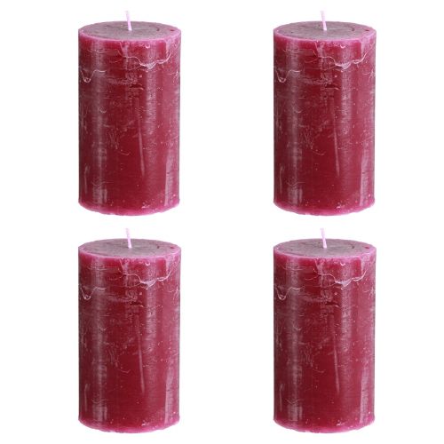 Artikel Durchgefärbte Kerzen Berry Stumpenkerzen Lila 70×120mm 4 St