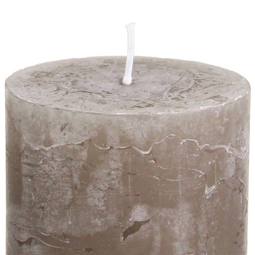 Artikel Durchgefärbte Kerzen Braun Stumpenkerzen 60×80mm 4 St