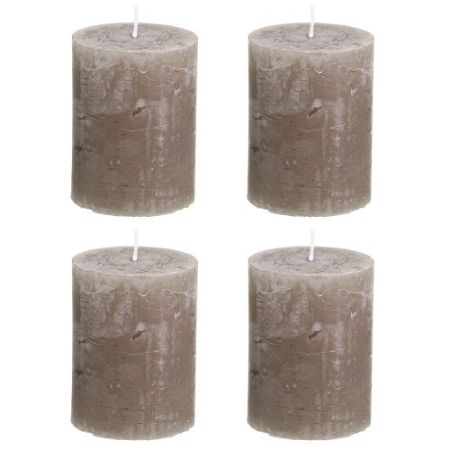 Artikel Durchgefärbte Kerzen Braun Stumpenkerzen 60×80mm 4 St