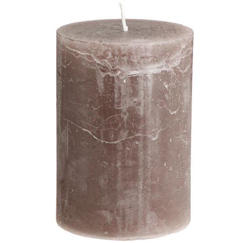 Durchgefärbte Kerzen Braun Stumpenkerzen 85×120mm 2 St