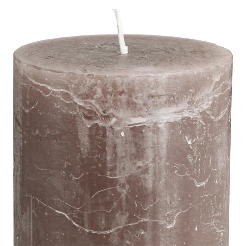 Artikel Durchgefärbte Kerzen Braun Stumpenkerzen 85×120mm 2 St