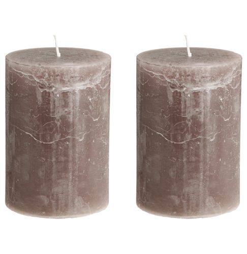 Artikel Durchgefärbte Kerzen Braun Stumpenkerzen 85×120mm 2 St