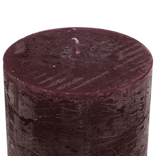 Artikel Durchgefärbte Kerzen Burgund 60x100mm 4St