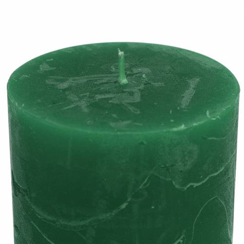 Durchgefärbte Kerzen Dunkelgrün 70x120mm 4 St