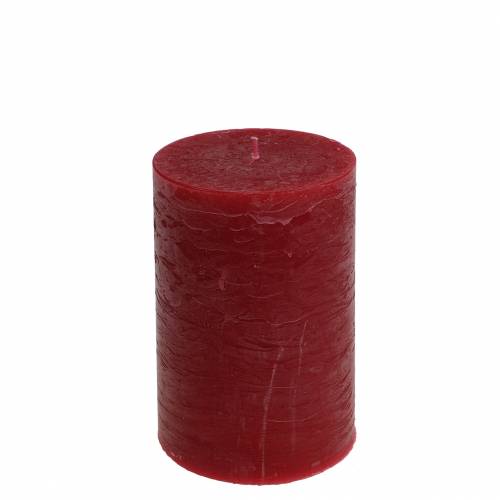 Floristik24 Durchgefärbte Kerzen Dunkelrot 70x120mm 4 St