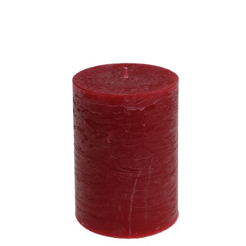 Artikel Durchgefärbte Kerzen Dunkelrot 85x120mm 2 St