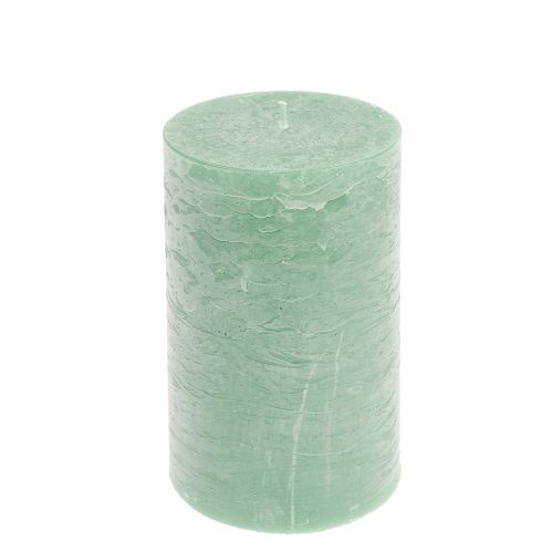 Durchgefärbte Kerzen Hellgrün 85x150mm 2 St
