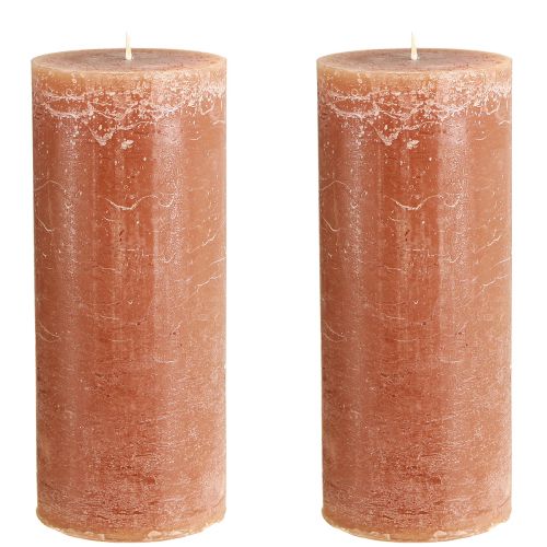 Artikel Durchgefärbte Kerzen Karamell Stumpenkerzen 85×200mm 2St
