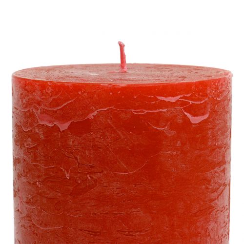 Artikel Durchgefärbte Kerzen Orange 85x120mm 2St