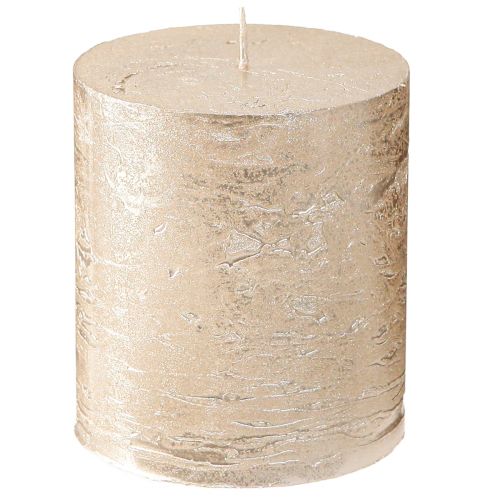 Durchgefärbte Kerzen Platin 70x80mm 4 St