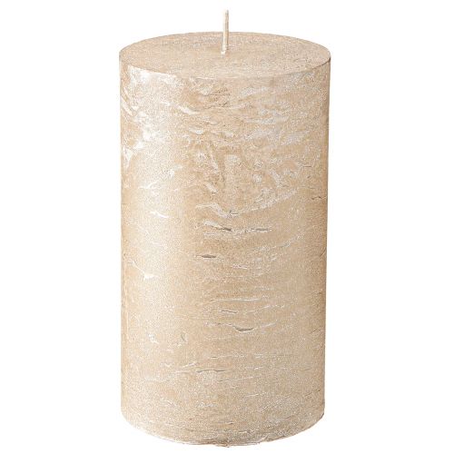 Artikel Durchgefärbte Kerzen Platin 85x150mm 2St
