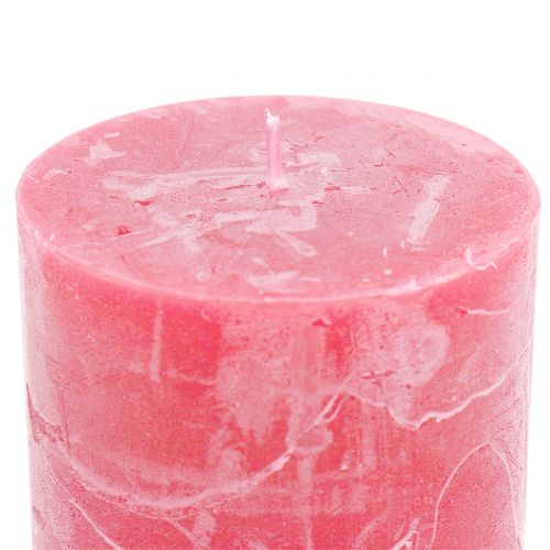 Artikel Durchgefärbte Kerzen Rosa 60x80mm 4St