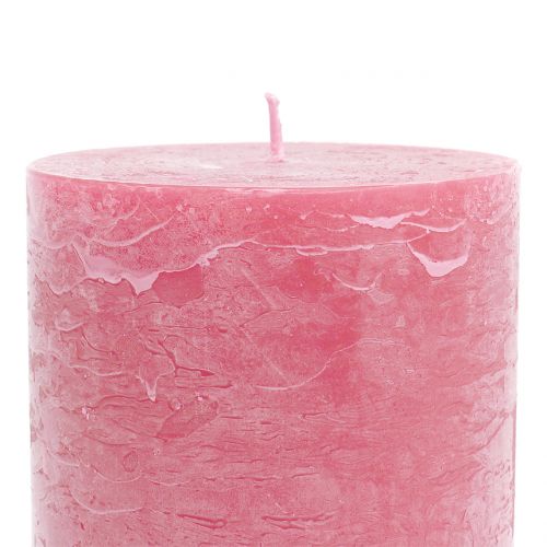 Artikel Durchgefärbte Kerzen Rosa 85x150mm 2St