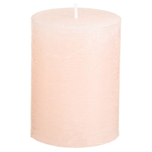 Floristik24 Durchgefärbte Kerzen Rosa Stumpenkerzen Hellrosa 60×80mm 4 St