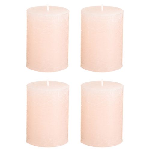 Artikel Durchgefärbte Kerzen Rosa Stumpenkerzen Hellrosa 60×80mm 4 St