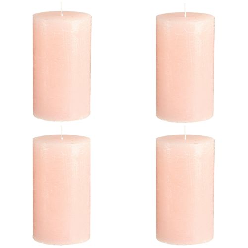 Artikel Durchgefärbte Kerzen Rosa Stumpenkerzen Hellrosa 70×120mm 4St