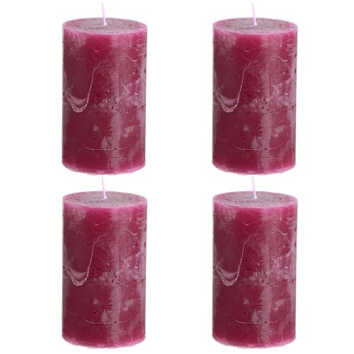 Artikel Durchgefärbte Kerzen Stumpenkerzen Berry 60x100mm 4 St