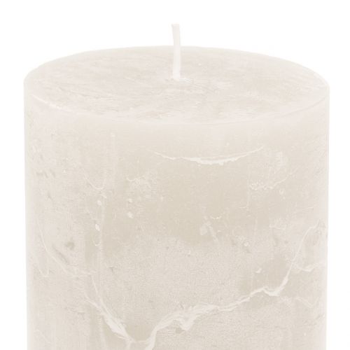 Artikel Durchgefärbte Kerzen Weiß 50x100mm 4 St