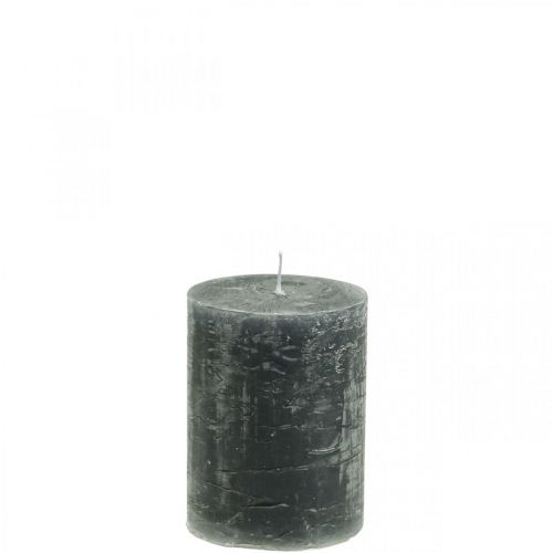 Artikel Durchgefärbte Kerzen Anthrazit Stumpenkerzen 60×100mm 4St