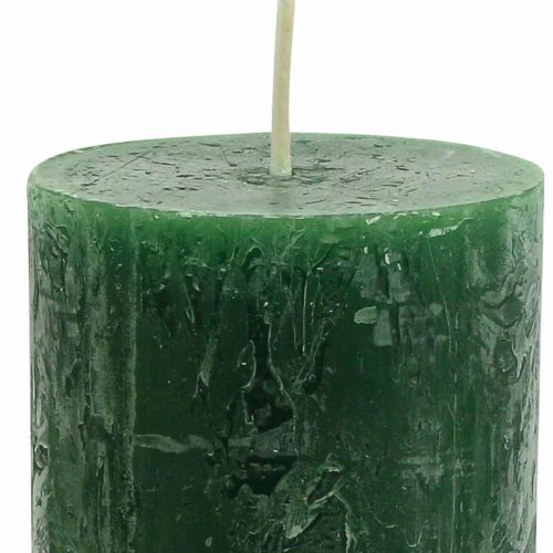 Artikel Durchgefärbte Kerzen Dunkelgrün Stumpenkerzen 60×110mm 4St