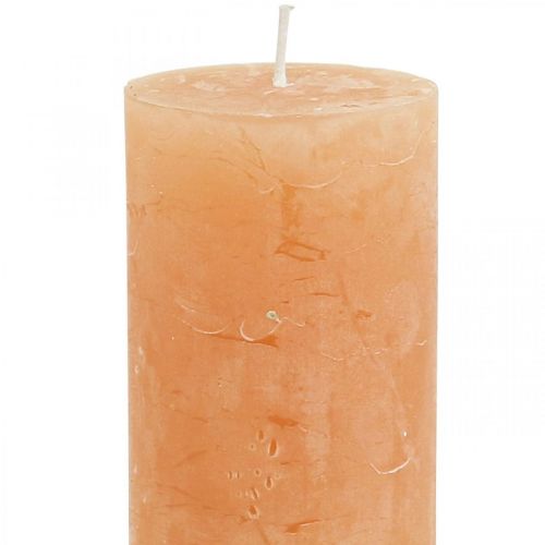 Artikel Durchgefärbte Kerzen Orange Peach Stumpenkerzen 50×100mm 4St