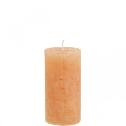 Artikel Durchgefärbte Kerzen Orange Peach Stumpenkerzen 50×100mm 4St
