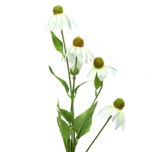Echinacea Blüte künstlich Weiß 90cm
