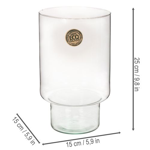 Glasvase Zylinder 25 cm aus Transparentem Glas für Innenbereich | Floristik24.at