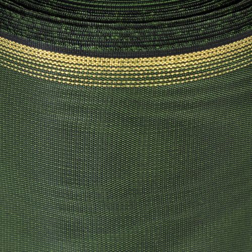 Kranzband Dunkelgrün Moiré Taftband 125mm mit Gold-Perlkante für Dekorationen und Kränze | Floristik24.at
