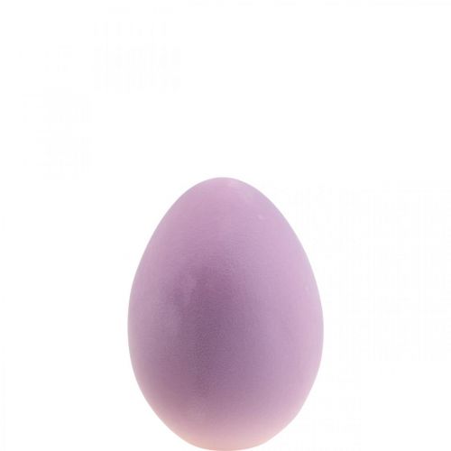Osterei Deko Ei – 2. Wahl – Kunststoff Lila Beflockt 20cm